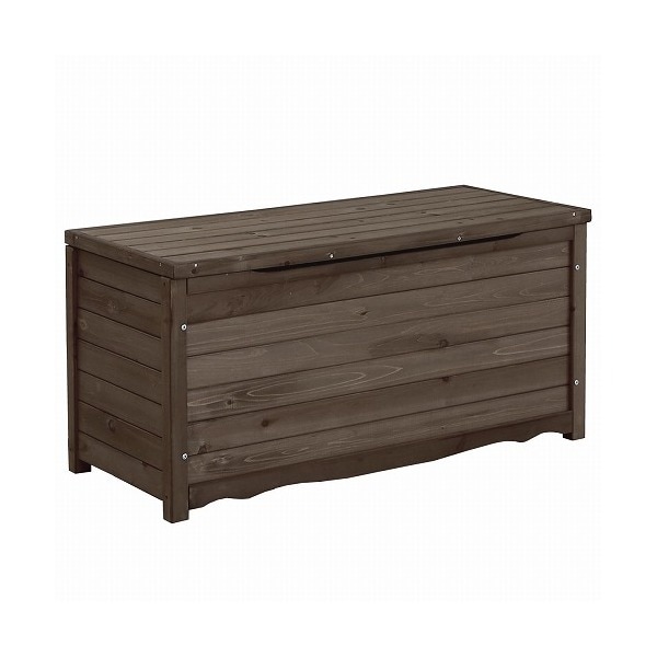 住まいスタイル 天然木製ボックスベンチ 幅106 ダークブラウン BB-T106DBR メーカー直送