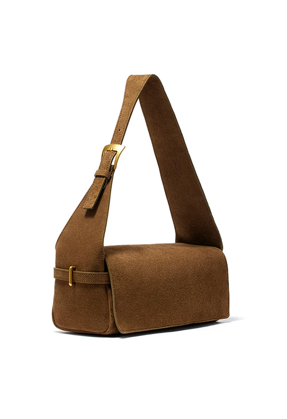 【OPEN Yy】 25FW SUEDE BELTING DUFFLE BAG : KHAKI BROWN