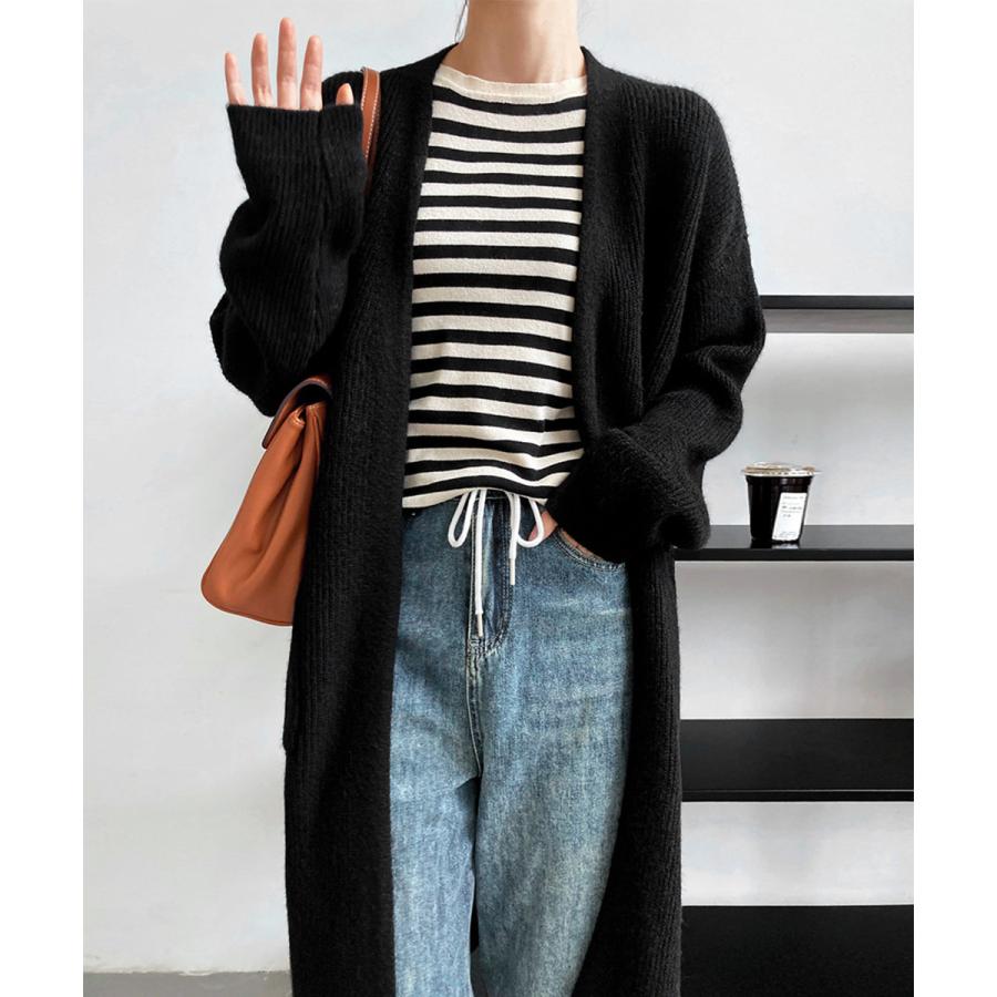 レディース アウター 羽織り ニットカーディガン ゆったり 新作 ニットカーディガン ミディアム丈 ロングレディース秋冬 秋冬