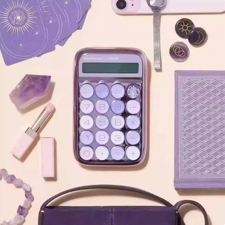 洛斐「ファンデーションリキッド」シュガー豆口紅電卓学生コンピュータ会計オフィスかわいい女性小型ミニ高顔ネット赤女神モデルBluetooth機械ボタンテンキー充電