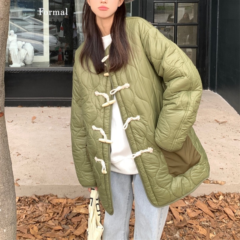 キルティング中綿ジャケット ミドルコート キルティングジャケット 中綿ジャケット ミドルジャケット ルーズ オシャレ レディース. ユニセックス ジャケット. コート アウター カジュアル