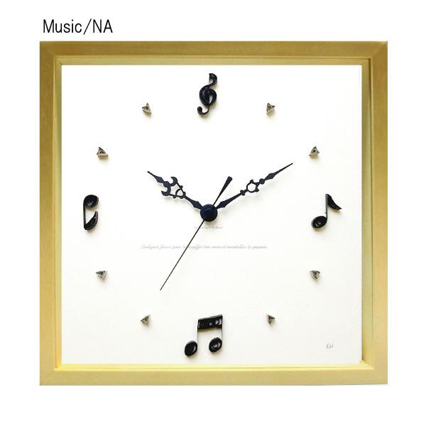 壁掛け時計 おしゃれ 音符 楽譜 音楽 木枠 アート かわいい 北欧 ナチュラル 素朴 ハンドクラフト ウォールクロック 7,216円