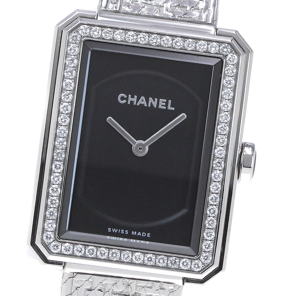 シャネル CHANEL H4877 ボーイフレンド ツイード ダイヤベゼル クォーツ レディース 美品 _862715【中古】