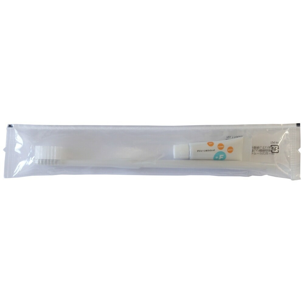 ハブラシセット　28穴　5g　アクア（R-PET）　ナチュラル　バイオマスOP袋入　250本