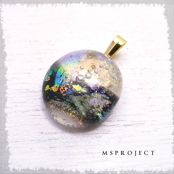 チタンガラスペンダント ネックレス ダイクロガラス NASA エムエスプロジェクト /MS project 鬼束信/ msp-048