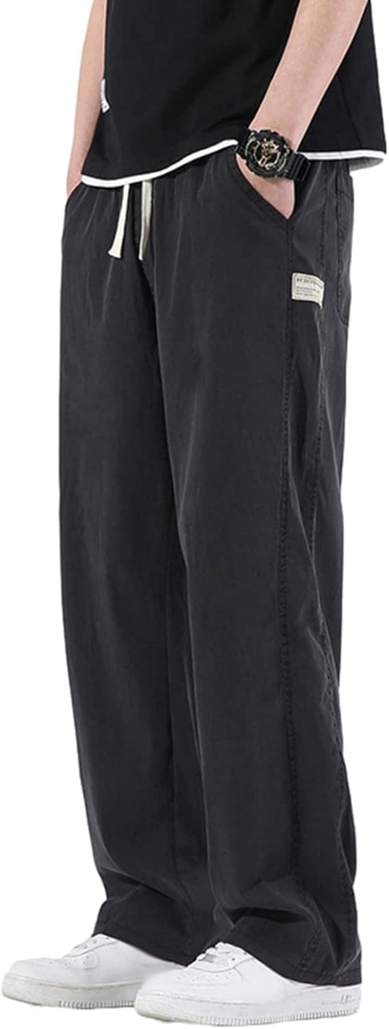 ズボン ロングパンツ メンズ カジュアル ワイドパンツ バギーパンツ ストレート 大きいサイズ 韓国風 おしゃれ ルーズシルエット 通気性 薄手 スポーツ 汗染み防止 気持ちいい ストリート 春秋 散 5,692円
