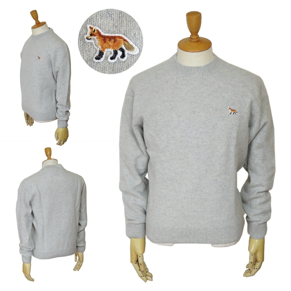 セーター メンズ LM00813KT1006 H120 ベイビー フォックス パッチ レギュラー ジャンパー ニット ライトグレーメランジュ 27,951円