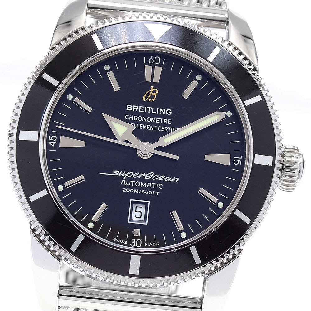 ブライトリング BREITLING A17320 スーパーオーシャン ヘリテージ46 デイト 自動巻き メンズ _932307【中古】