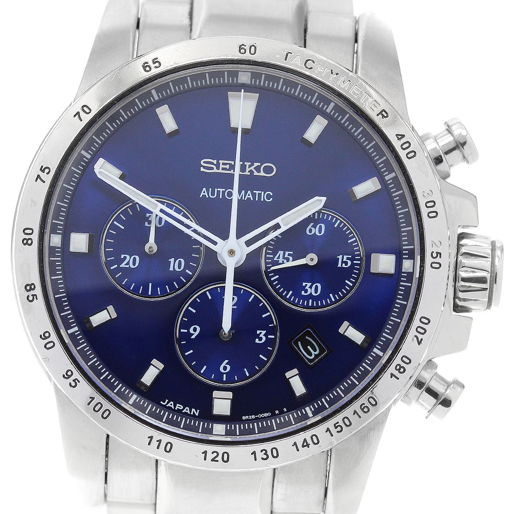 セイコー SEIKO SAGK007/8R28-00B0 ブライツ フェニックス メカニカル デイト クロノグラフ 自動巻き メンズ 箱・保証書付き_915348【中古】