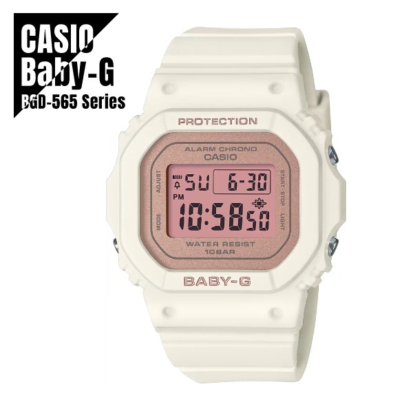 【即納】 国内正規品 CASIO カシオ Baby-G ベビーG BGD-565 シリーズ フラワーカラー BGD-565SC-4JF ペールピンク×ベージュ 腕時計 レディース