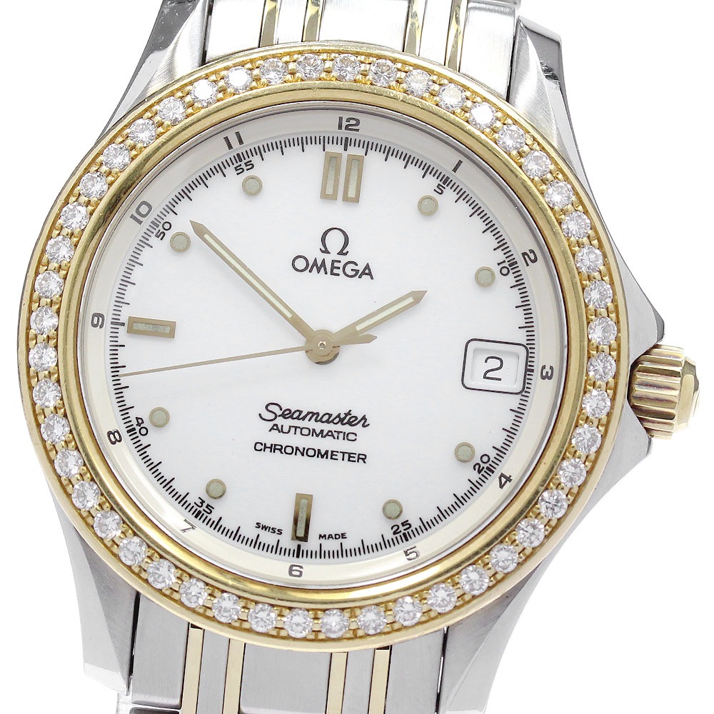 オメガ OMEGA 2305.20 シーマスター120 ダイヤベゼル K18YGコンビ 自動巻き メンズ 保証書付き_838755【中古】 212,100円