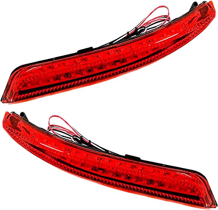 h&b 汎用 LED リフレクター ランプ 日産 セレナ C26 エルグランド E52 リア バンパー ライト LRセット(赤)