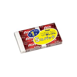 (まとめ) ぺんてる ハイポリマー消しゴムAin105+1 まとまるタイプ ZEAS10-6 1パック(6個) (×30セット)