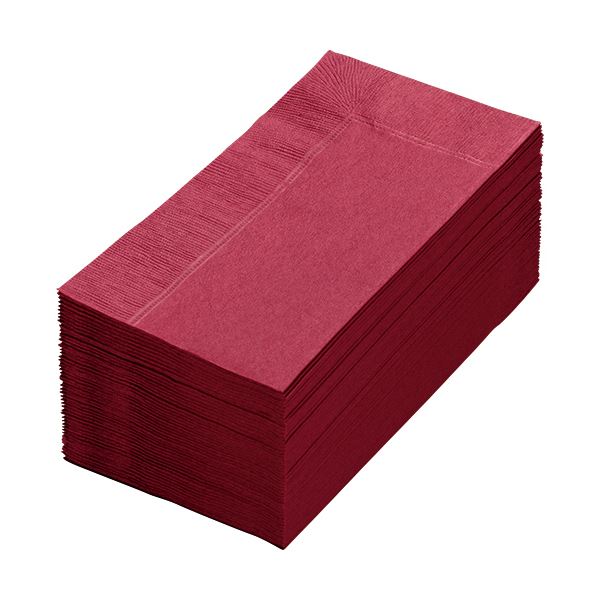 (まとめ) カラーナプキン 2PLY 8つ折 ワインレッド 2PLU-28C-W 1パック(50枚) (×30セット)