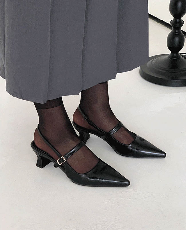 [MILOVANY] ビスチェ レオパード メリージェーン パンプス スリングバッグ ヒール5cm