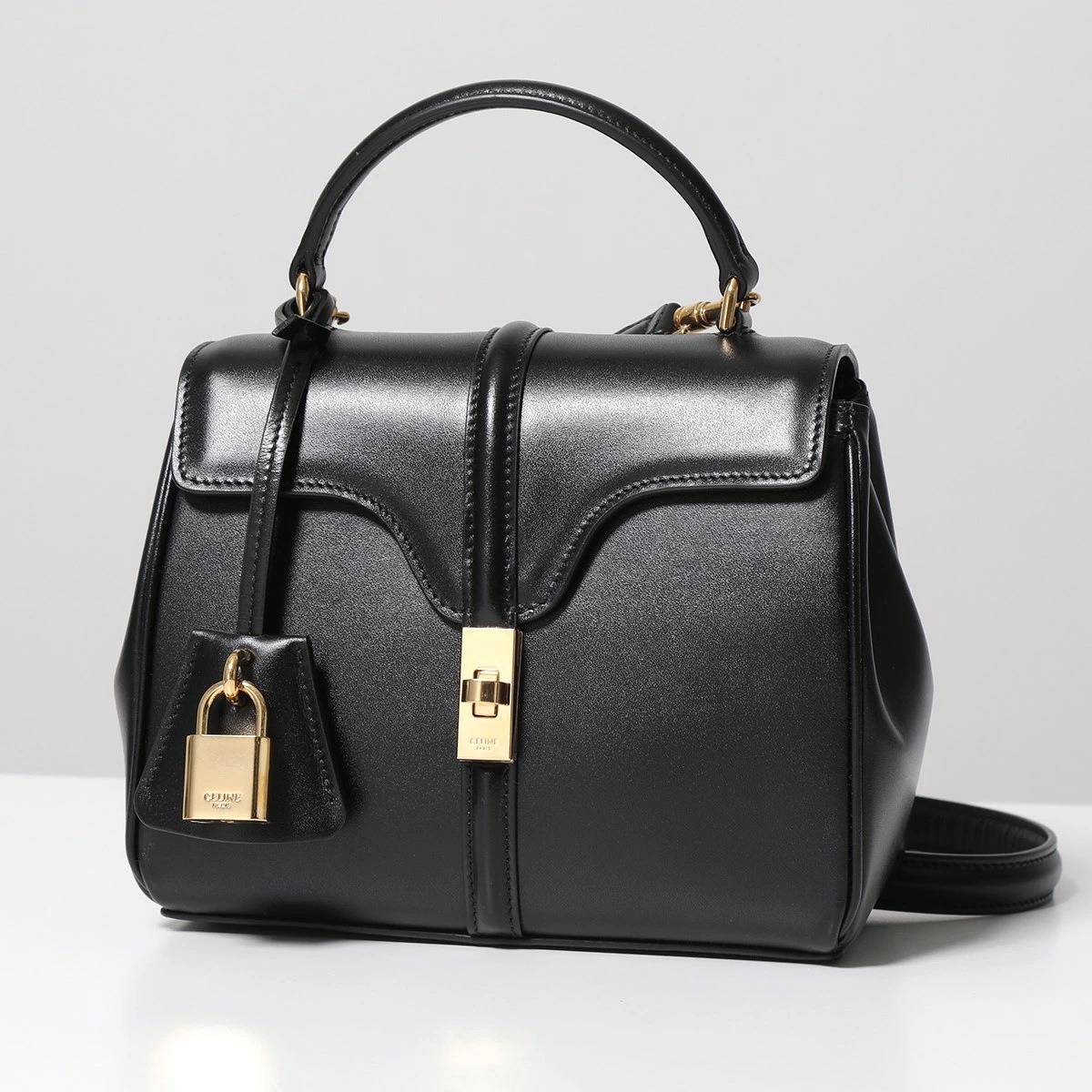 CELINE セリーヌ ショルダーバッグ Mini 16 セーズ ミニ 197983BEY.38NO レディース レザー ポシェット ハンドバッグ 鞄 Black