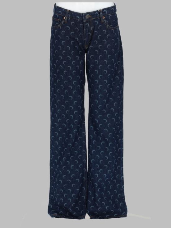MARINE SERRE Women Denim Pants WPA180A RDEN0002BL80 BLUE
