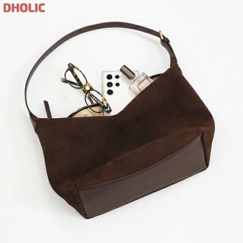 [メガ割りSALE]スエードワイドショルダーバッグ