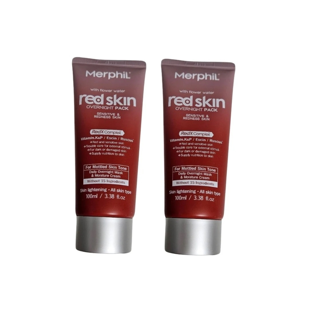1+1レッド スキン オーバーナイトパック 100ml/赤み 顔色改善 紅潮 睡眠パック/トラブル跡/敏感肌改善
