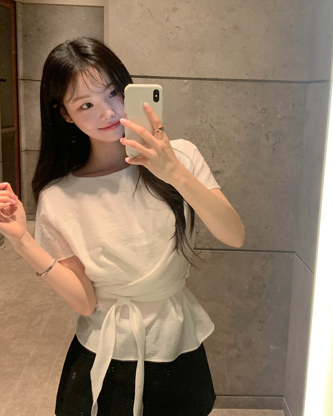 ハレヌ半袖ブラウス韓国ファッション レディース
