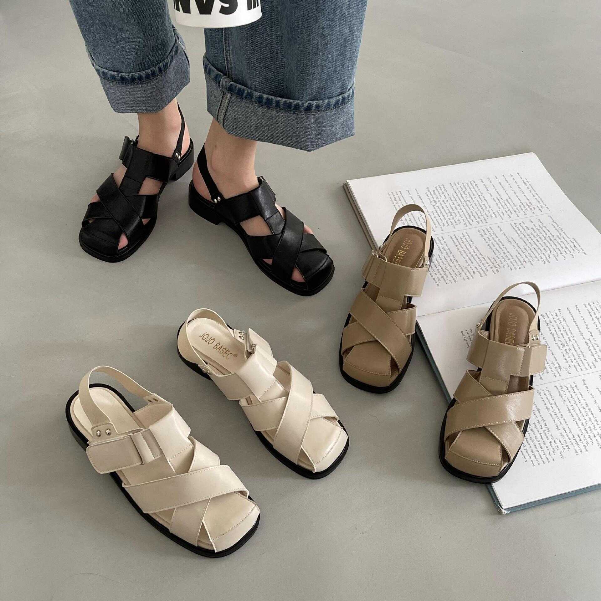 シューズ 靴 くつ クツ サンダル レディースシューズ レディースサンダル ローヒール スクエアトゥ