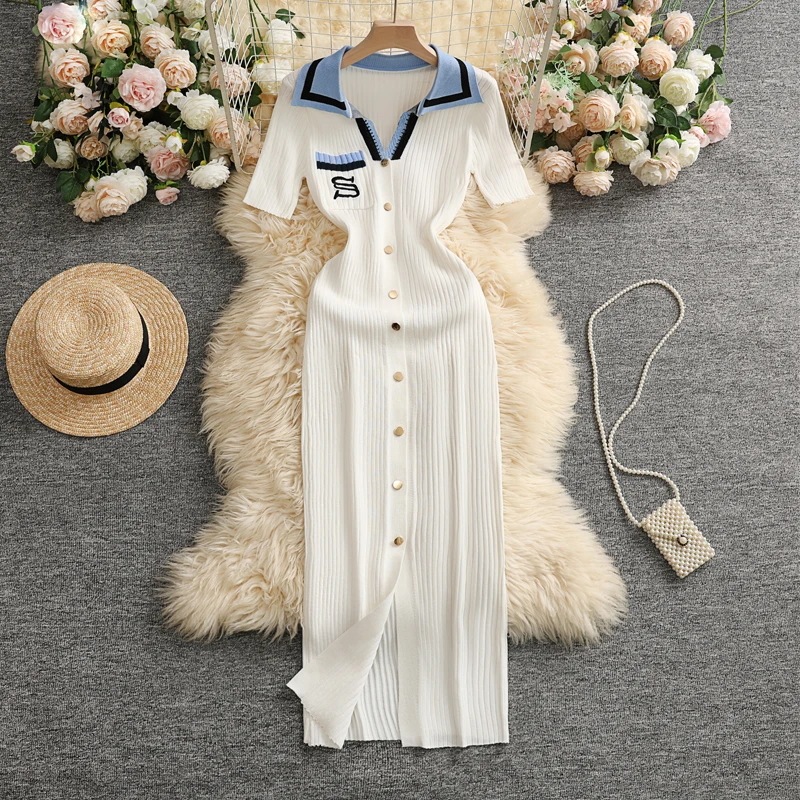 Yuoomuoo-女性用ニットマキシドレス,シックなラップヒップ,刺embroideryセーター,エレガントなオフィスベスト,ファッションブランド,セクシー - 2000003
