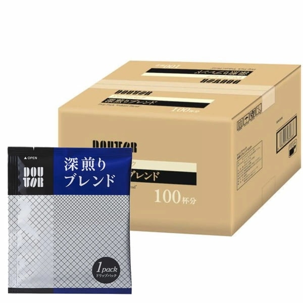 [送料無料] ドトール ドリップパック 深煎りブレンド 6.5g100袋3箱【45営業日以内に出荷】 ブラックコーヒー 珈琲 ハンドドリップ ドリップパック
