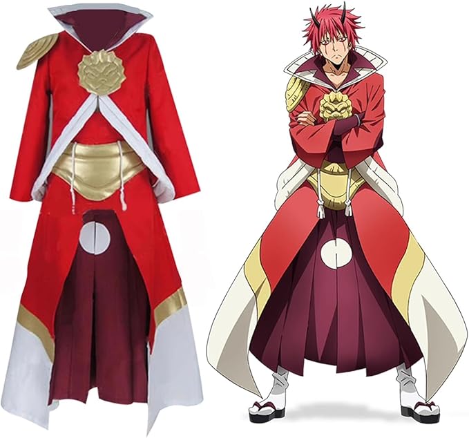 転生したらスライムだった件 ベニマル 紅丸 コスプレ衣装頭飾り付き お盆 舞台服 ハロウィン クリスマス 仮装 プレゼント 祭り 変装 コスプレ祭学園祭演劇衣装