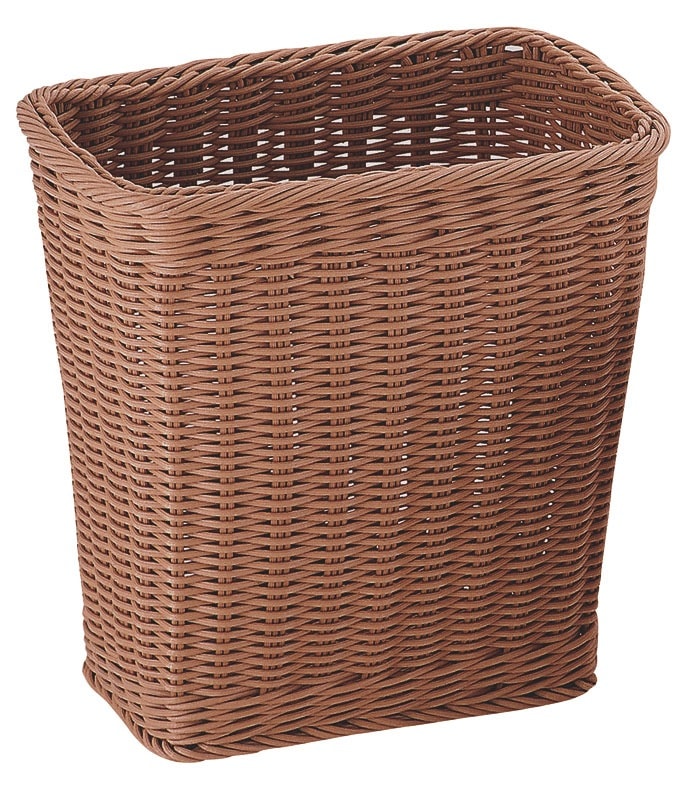 （まとめ買い）トーダイ PPラタン 角型トラッシュボックス 大型 ブラウンCF-612-BR [x3]