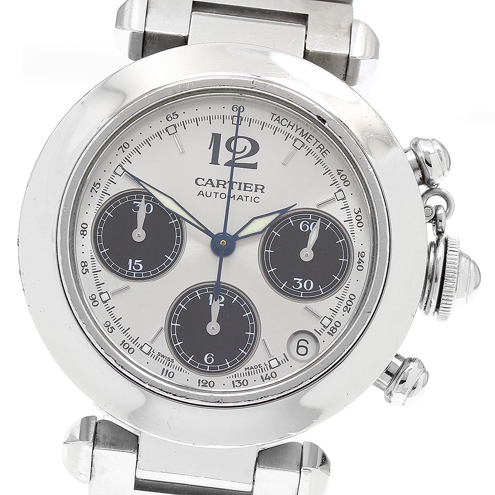 カルティエ CARTIER W31048M7 パシャC クロノグラフ デイト 自動巻き ボーイズ _907234【中古】