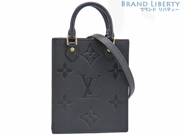 ほぼ新品ルイヴィトンモノグラムアンプラントプティットサックプラ2WAYミニハンドバッグ斜め掛けショルダーバッグブラックM81417
