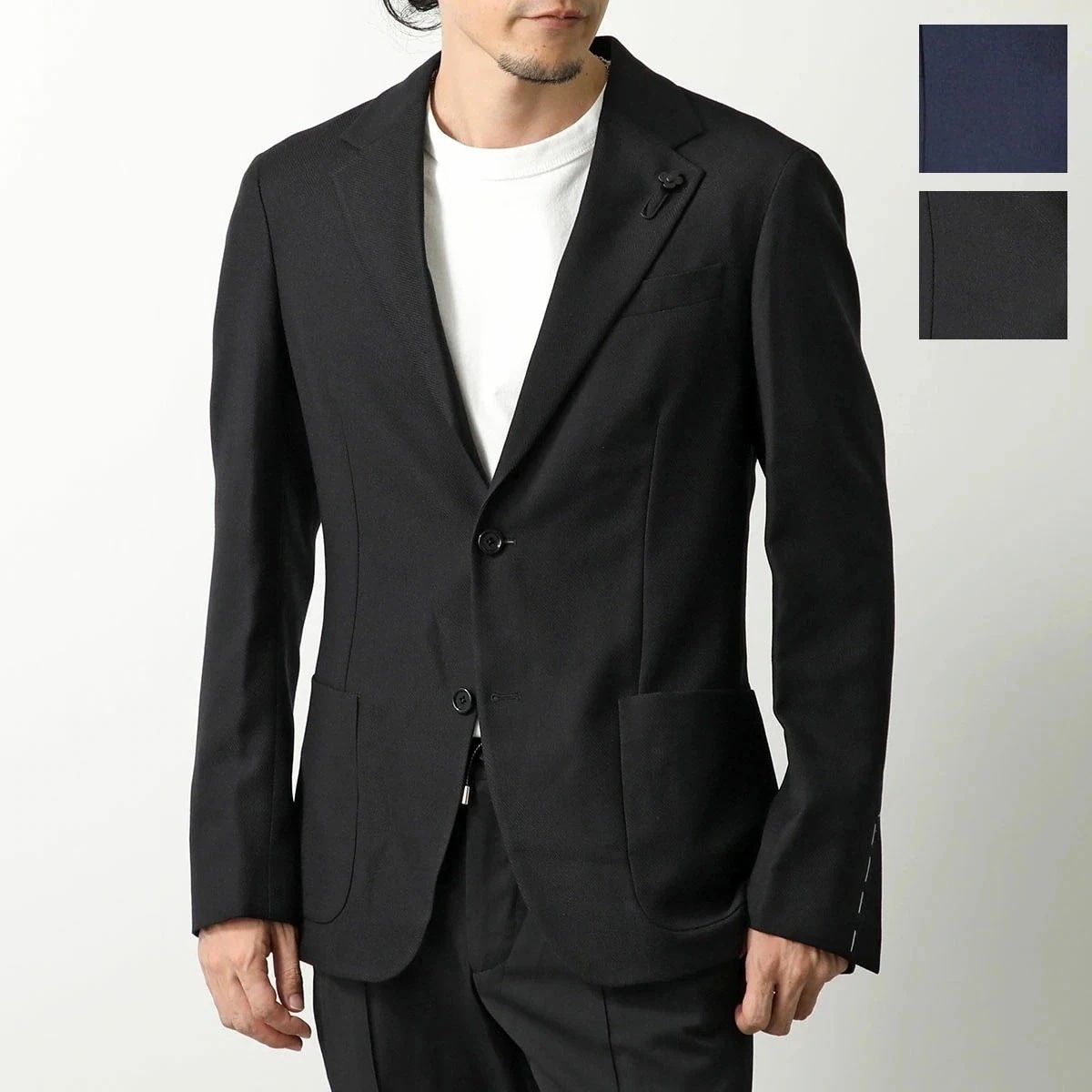 LARDINI ラルディーニ ジャケット IV949Q IVEL63702 メンズ ラベルピン シングルブレスト サイドベンツ カラー2色