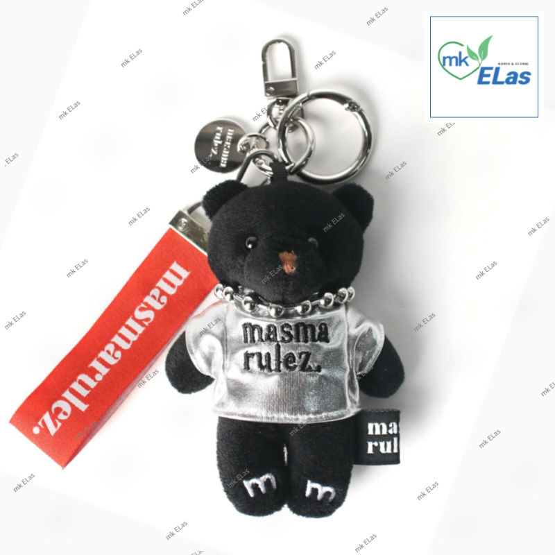 [正規品]ビビ ぬいぐるみキーホルダー Black Bear BIBI 韓国人気 マスルールズ バッグチャーム ぬいぐるみキーリング