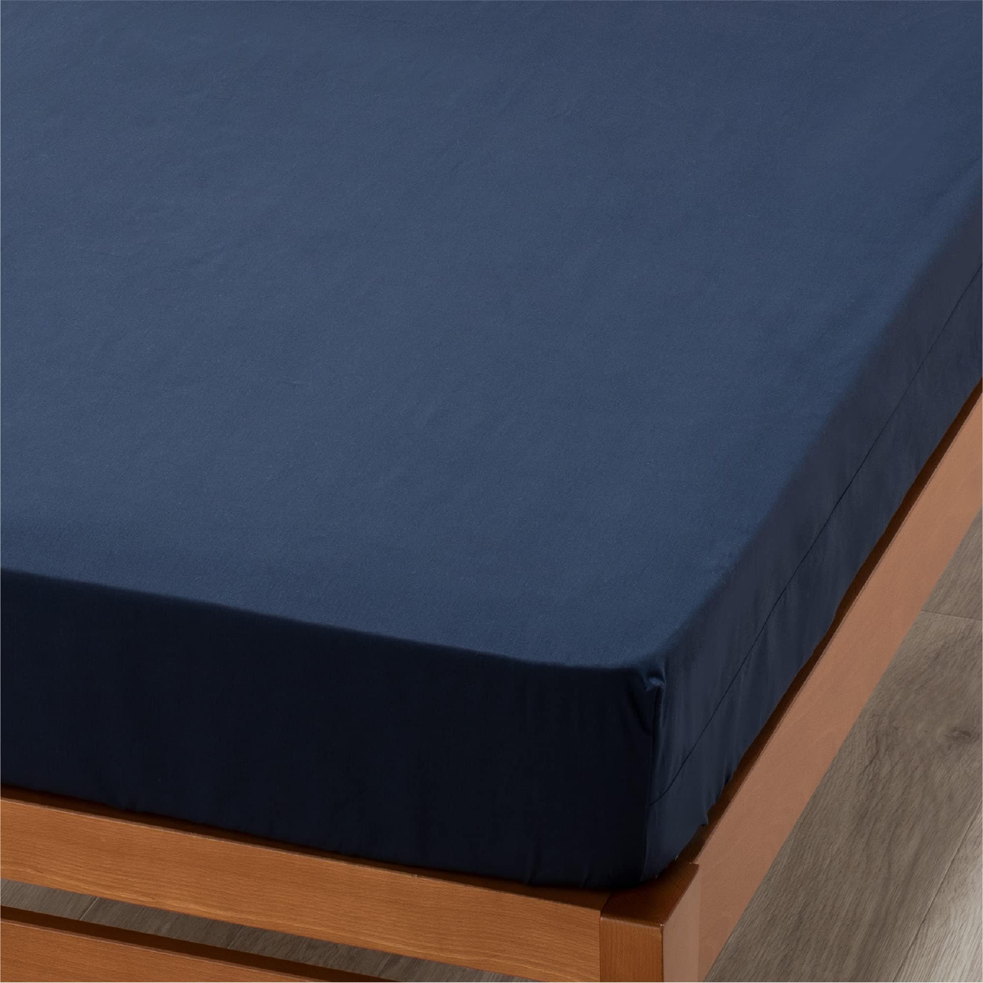 nishikawa【西川】 ボックスシーツ クイックシーツ シングル 洗える 肌に優しいコットン100% ブロード生地 装着簡単でずれにくい 厚さ35cmまでに対応 無地 ボーテ BE3601 ネイビ