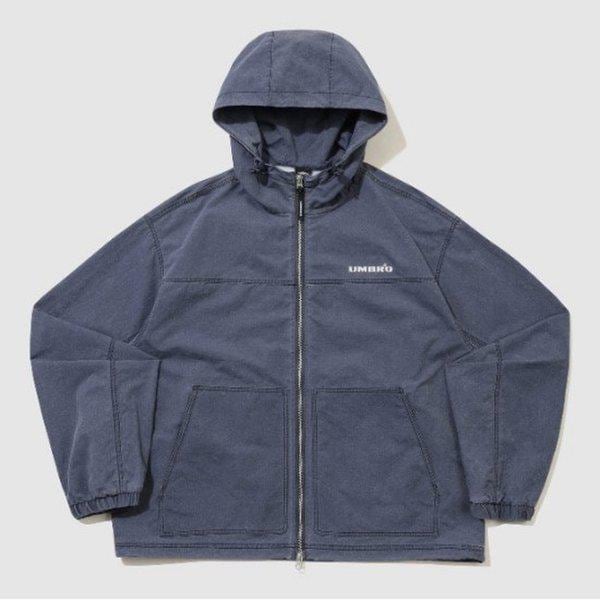 ウィンドブレーカー VQA UR124CJK21-OBL HBL オムグレイ ウォッシング フード付きウィンドブレーカージャケット / OMBRE BLUE