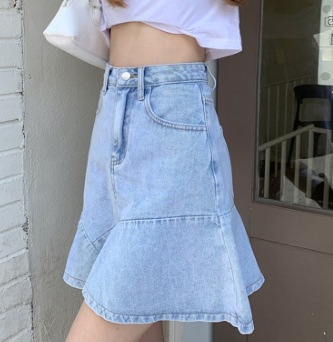 デート モテコーデ スカート デニムスカート ショート ショート丈 Aライン 切り替えデザイン ファスナー かわいい 可愛い シンプル カジュアル おしゃれ お洒落 レトロ 可愛い 女子