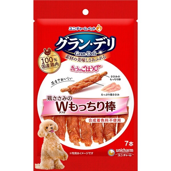 （まとめ買い）グラン/デリ きょうのごほうび 鶏ささみのダブルもっちり棒 7本 犬用おやつ [x12]