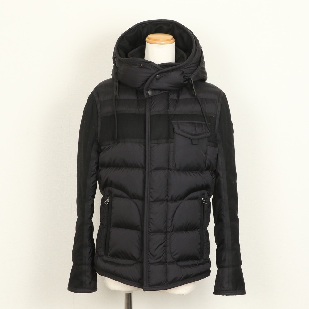 美品 ライアン アウター コート 服 洋服 アパレル ブラック 防寒 ダウンジャケット メンズ EEE BF15-1 中古