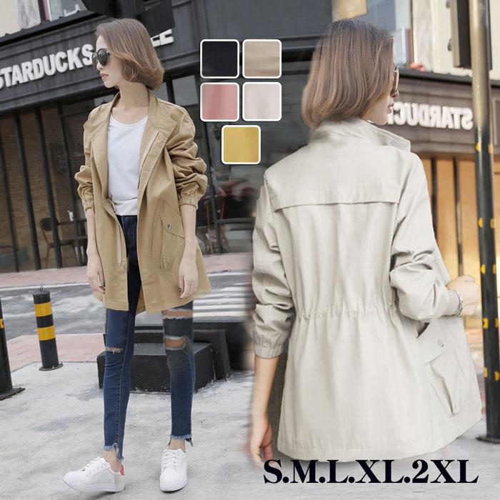 韓国風 スプリングコート レディース 韓国 モッズコート 薄手 フードなし フードレス アウター 長袖 上品 春コート 春秋 ジャケット スプリングコート オーバーサイズ 20代 30代S/M/L 4,222円