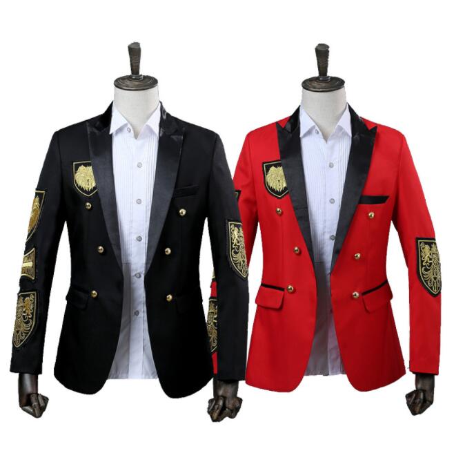 ステージ衣装 メンズ スーツジャケット 長袖 舞台衣装 舞台スーツ 長袖 ダブルボタン ワッペン 紳士服 礼服 衛兵 兵隊 兵士 制服 仮装 変装 ハロウィン コスプレ衣装 コスチューム 忘年会 パー 5,155円