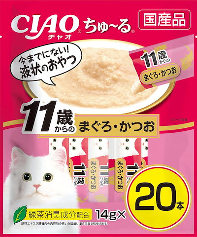 他サイト： CIAO(チャオ)ちゅ～る11歳からのまぐろ・かつお20本入りの商品画像