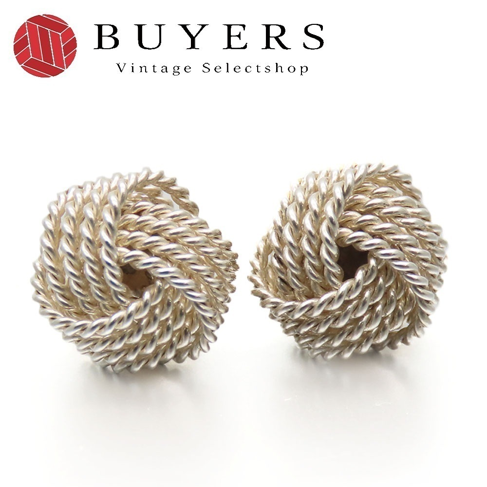 中古 ピアス サマセット メッシュ シルバー925 約2.9g シルバー アクセサリー ツイストノット 可愛い レディース 女性