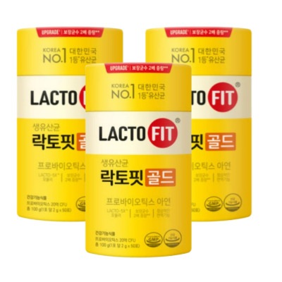 락토핏 원료 유산균 골드 [프로바이오틱 골드 2g x 50포] x 3