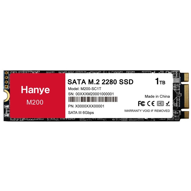 Hanye SSD 1TB 内蔵 SATA M.2 2280 SATA III 6.0Gb/s M200 正規代理店品 国内3年保証