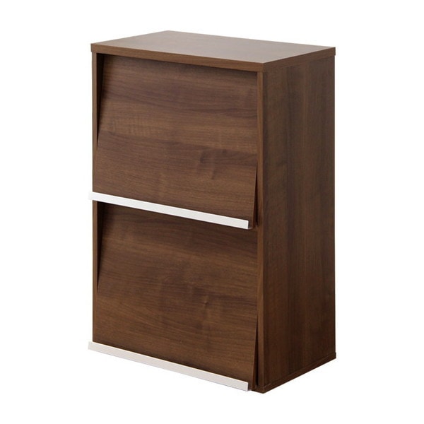 ホームテイスト DS60-F2 【DEALS-ディールズ-】 フラップ扉2枚タイプ ウォールナット メーカー直送