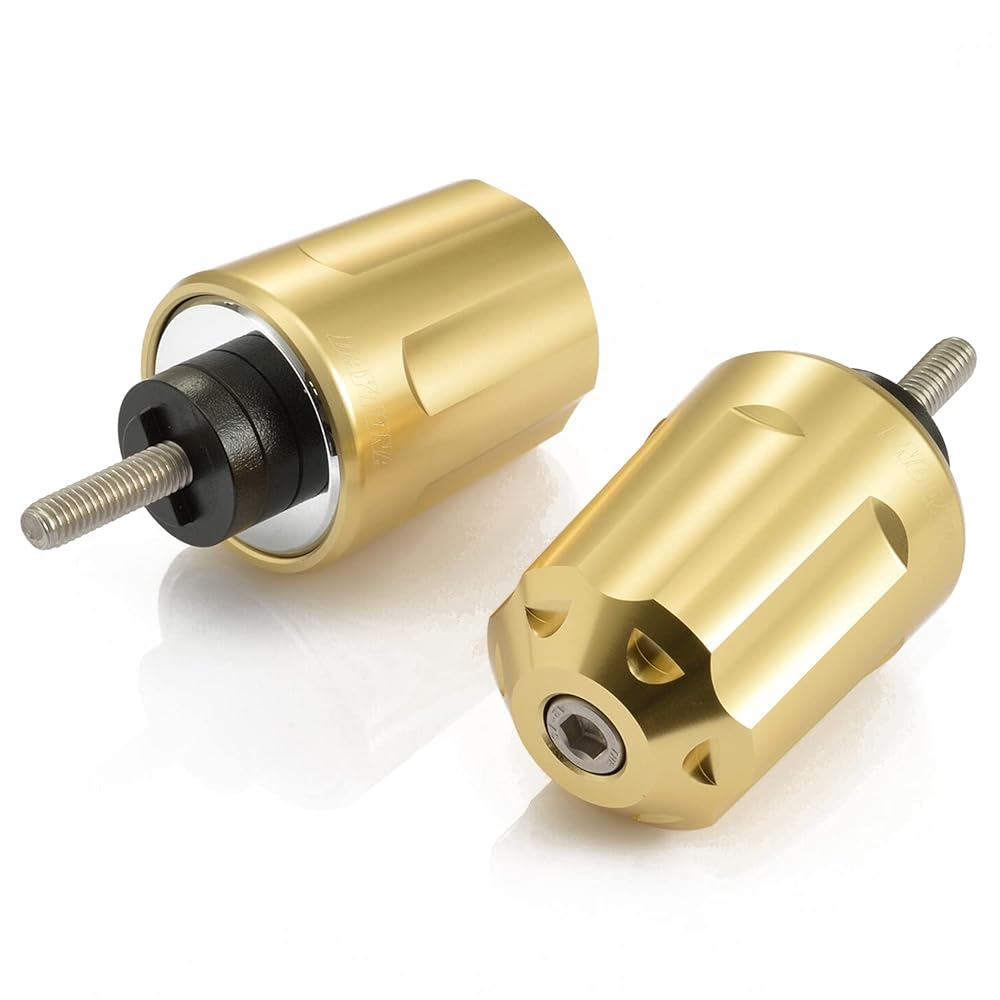 デイトナ(Daytona) アルミビレット バイク用 バーエンド ホンダ M6タイプ(CBR250RR CT125 など) ヘビーウエイトバーエンド リボルバー シャンパンゴールド 99834