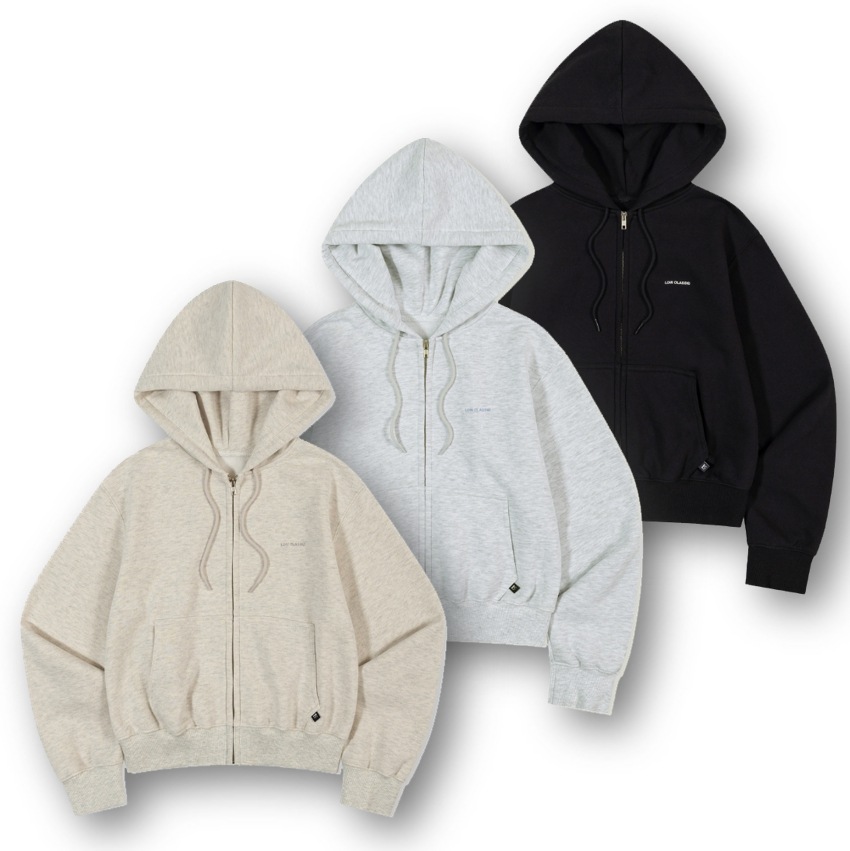 Lc FLEECE-LINED ZIP-UP HOODIE