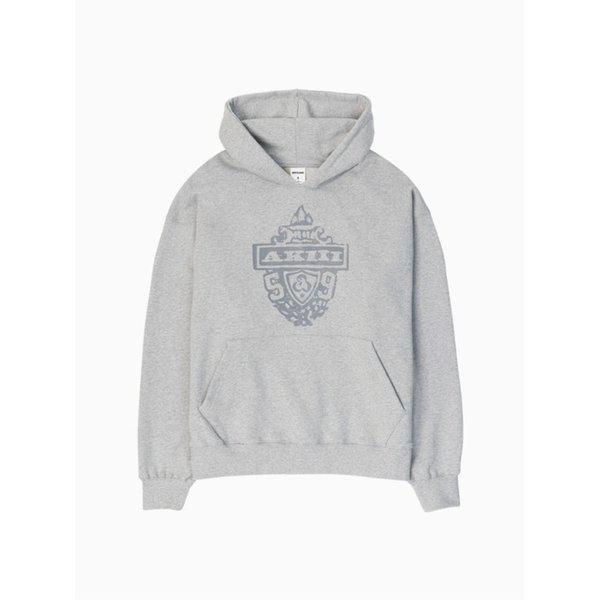 ヘリテージシンボルロゴフード付きTシャツ グレー