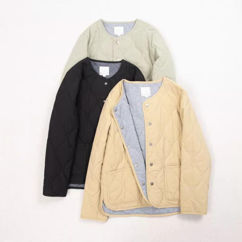 レディース ファッション 服 オシャレ カワイイ シンプル 大人カワイイ 大きいサイズ 秋冬 無地 キルティング 綿 パッド ジャケット ラウンドネック ダブル ポケット カジュアル 暖かい 薄手 コ 5,143円