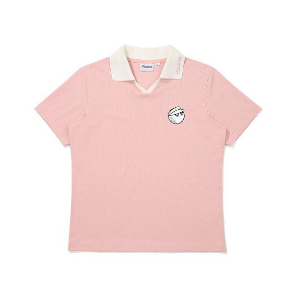 [말본 공식] バケットカラーTシャツ PINK (WOMAN)